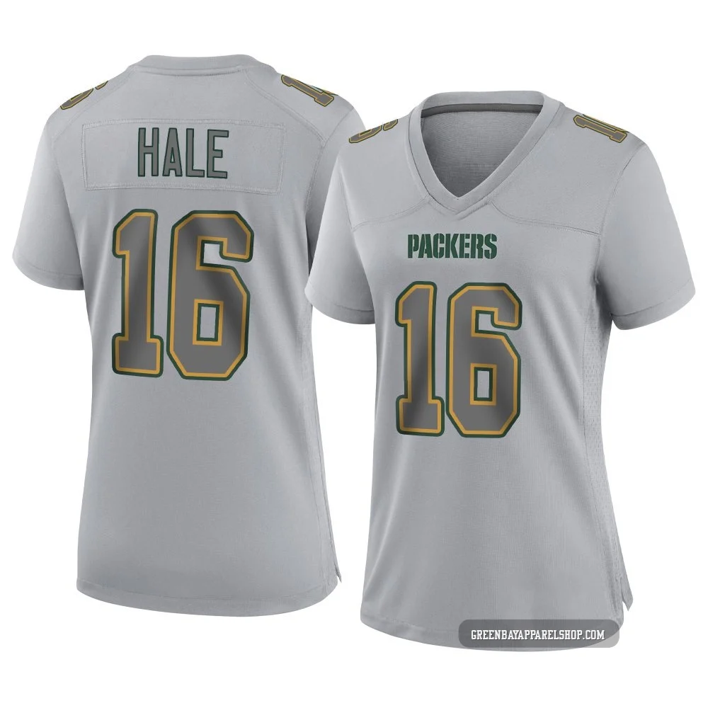 Alex Hale ＃16 Women's Game Green Bay Packers Gray Atmosphere Fashion Jersey