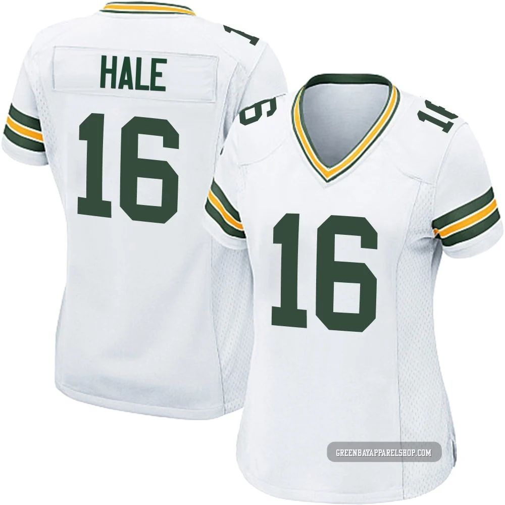 Alex Hale ＃16 Women's Game Green Bay Packers White Jersey