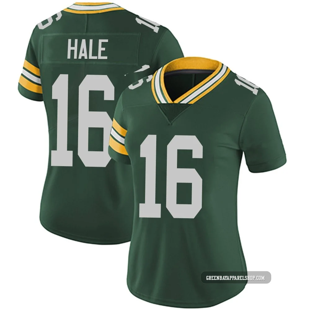 Alex Hale ＃16 Women's Limited Green Bay Packers Green Team Color Vapor Untouchable Jersey