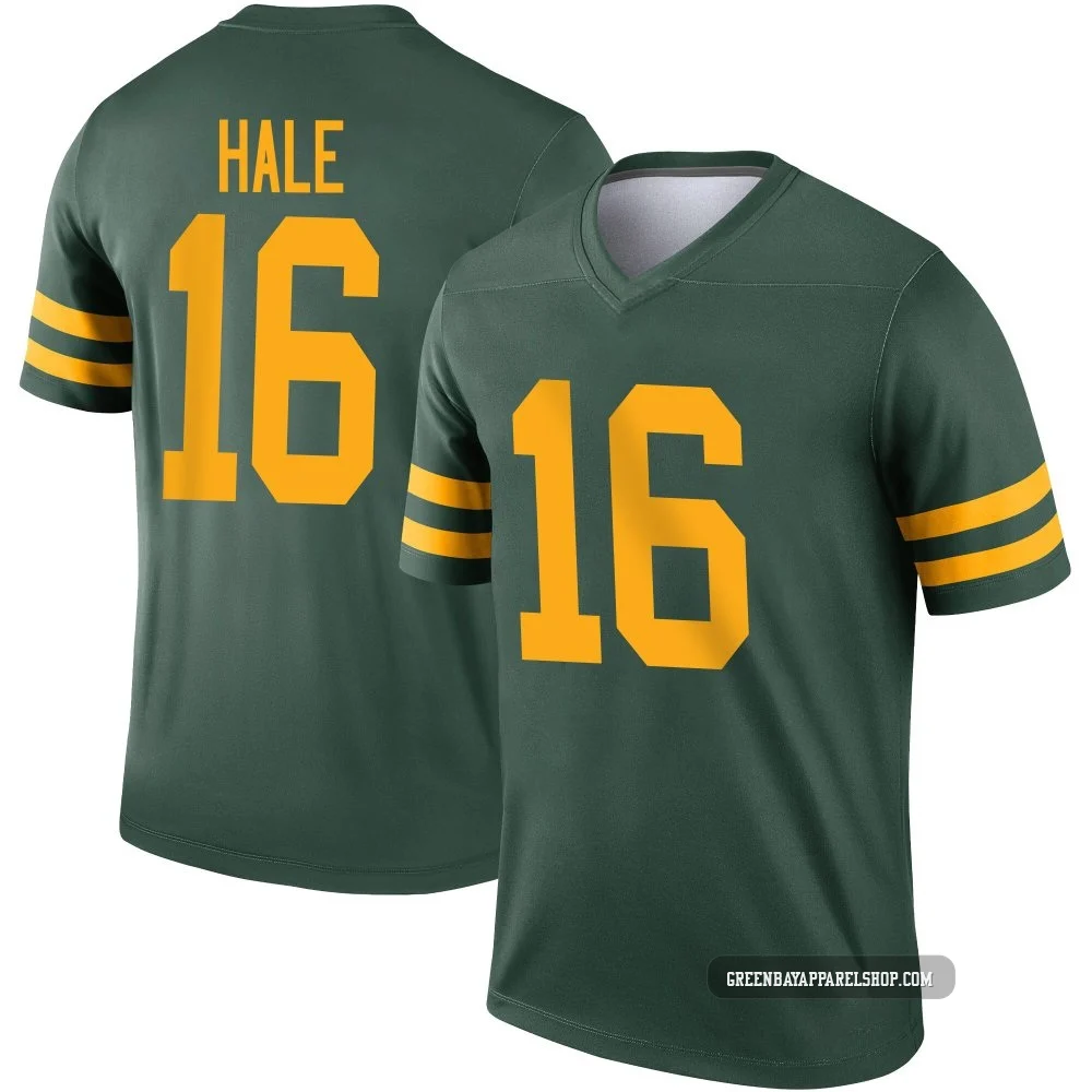 Alex Hale ＃16 Youth Legend Green Bay Packers Green Alternate Jersey