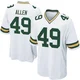 Austin Allen ＃49 Men's Game Green Bay Packers White Jersey