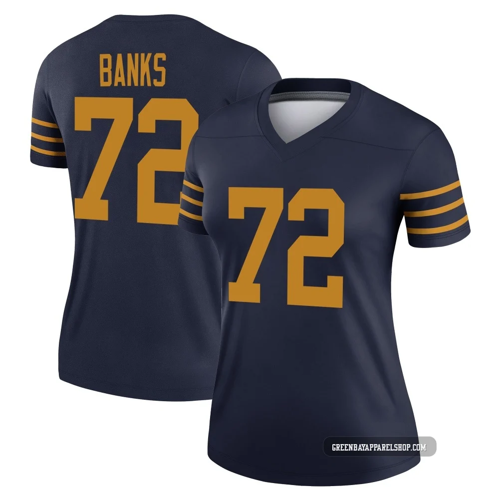 Brant Banks ＃72 Women's Legend Green Bay Packers Navy The 1923 Classic Jersey