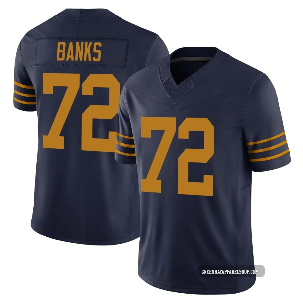 Brant Banks ＃72 Youth Limited Green Bay Packers Navy The 1923 Classic Vapor F.U.S.E. Jersey