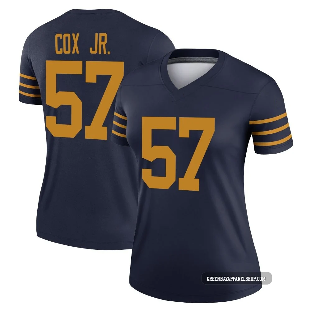 Brenton Cox Jr. ＃57 Women's Legend Green Bay Packers Navy The 1923 Classic Jersey