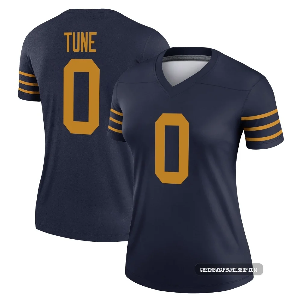 Clayton Tune ＃0 Women's Legend Green Bay Packers Navy The 1923 Classic Jersey