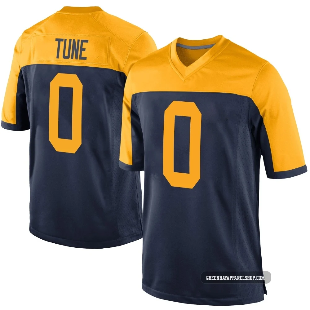 Clayton Tune ＃0 Youth Game Green Bay Packers Navy Alternate Jersey