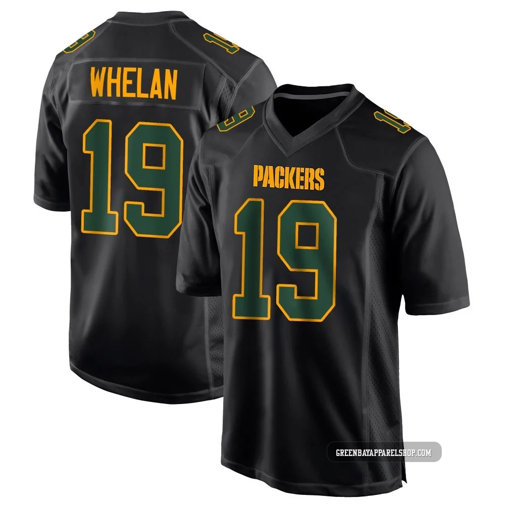 Daniel Whelan ＃19 Men's Game Green Bay Packers Black Fashion Jersey