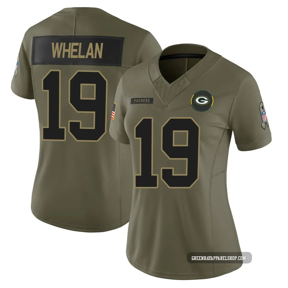 Daniel Whelan ＃19 Women's Limited Green Bay Packers Olive 2025 Salute to Service Jersey