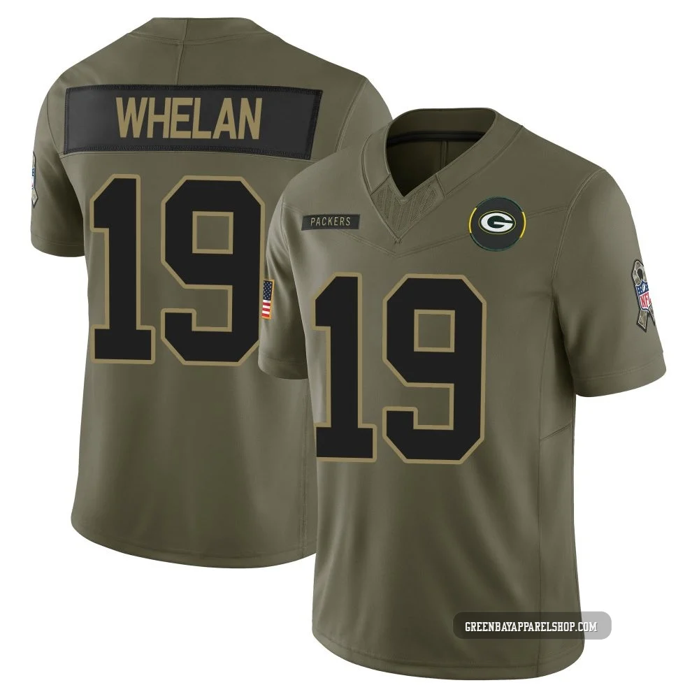 Daniel Whelan ＃19 Youth Limited Green Bay Packers Olive 2025 Salute to Service Jersey