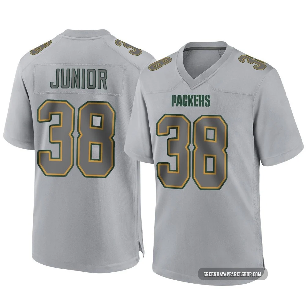 Gregory Junior ＃38 Men's Game Green Bay Packers Gray Atmosphere Fashion Jersey