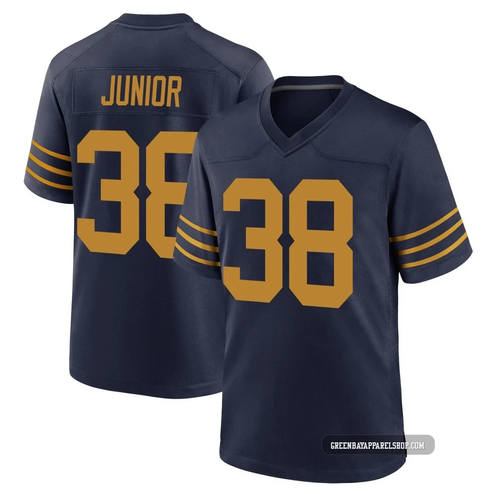 Gregory Junior ＃38 Men's Game Green Bay Packers Navy The 1923 Classic Jersey