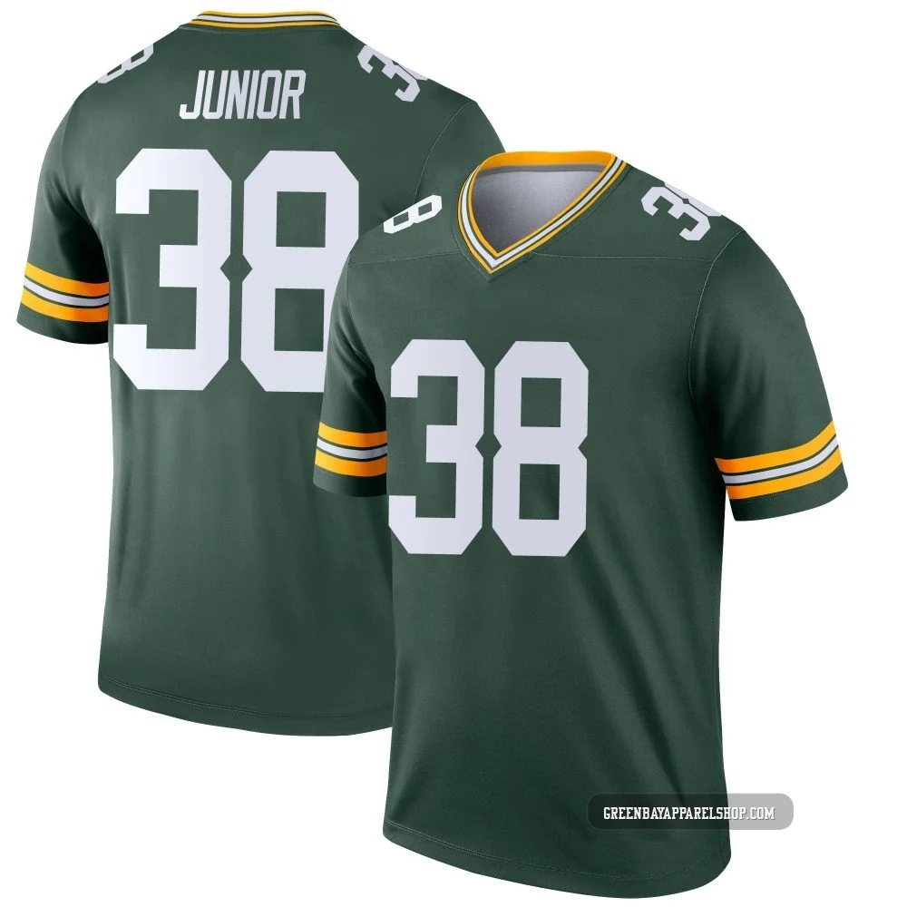 Gregory Junior ＃38 Men's Legend Green Bay Packers Green Jersey