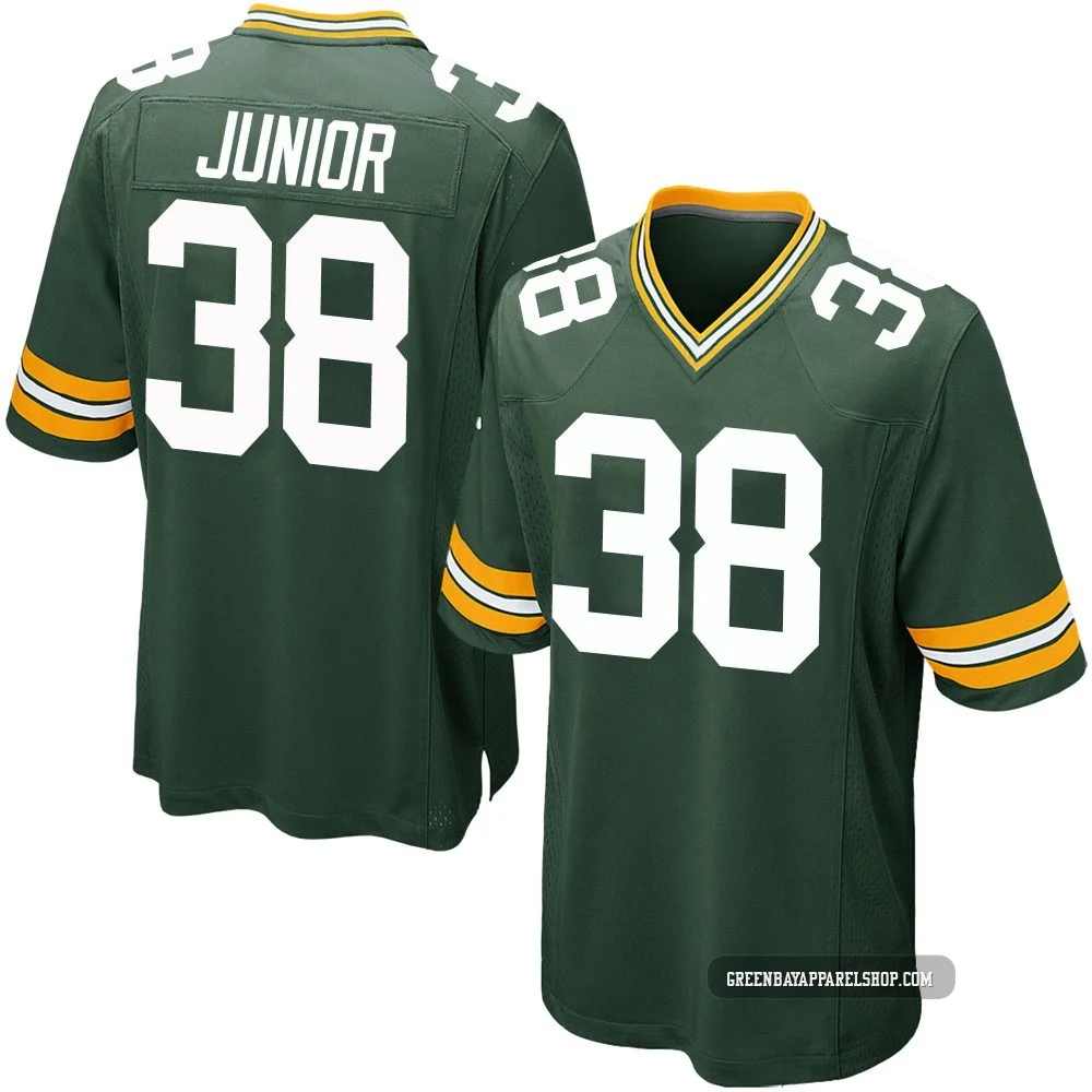 Gregory Junior ＃38 Youth Game Green Bay Packers Green Team Color Jersey