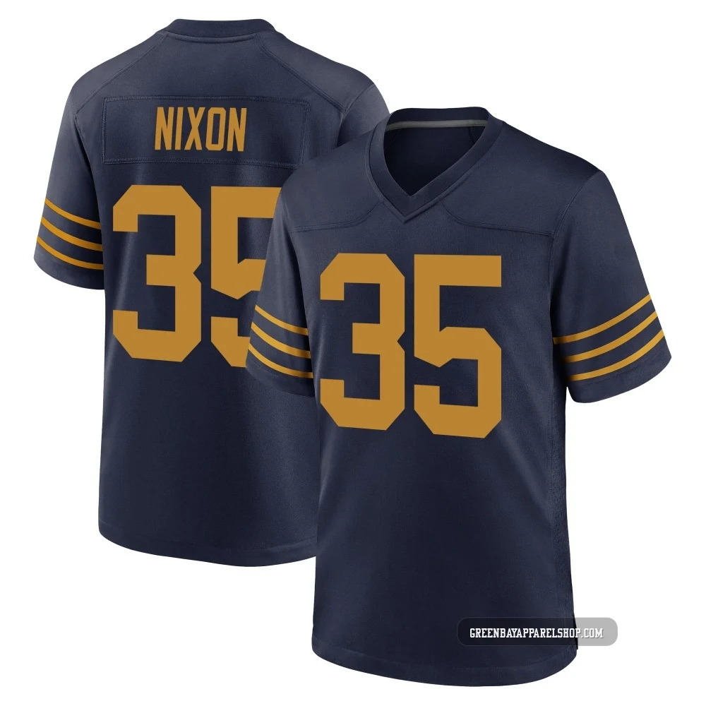 Jaden Nixon ＃35 Men's Game Green Bay Packers Navy The 1923 Classic Jersey