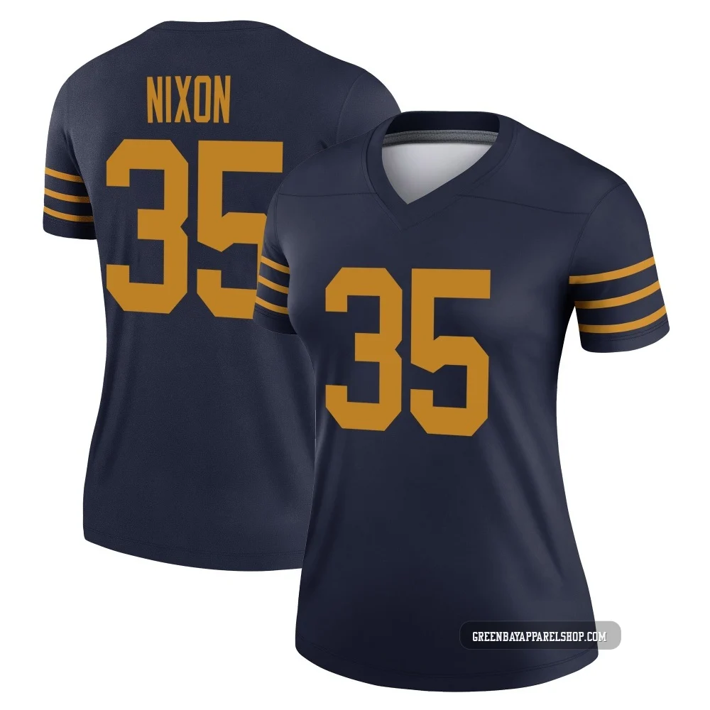 Jaden Nixon ＃35 Women's Legend Green Bay Packers Navy The 1923 Classic Jersey