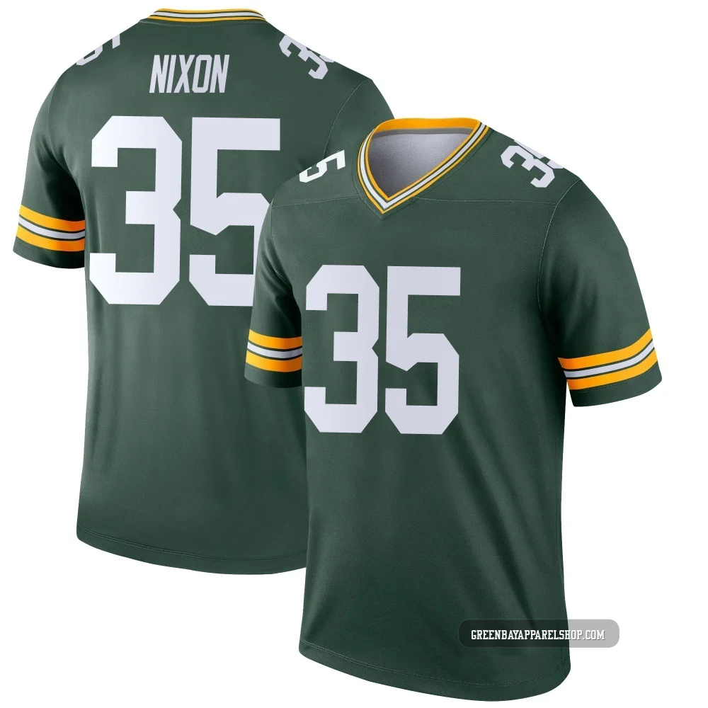 Jaden Nixon ＃35 Youth Legend Green Bay Packers Green Jersey