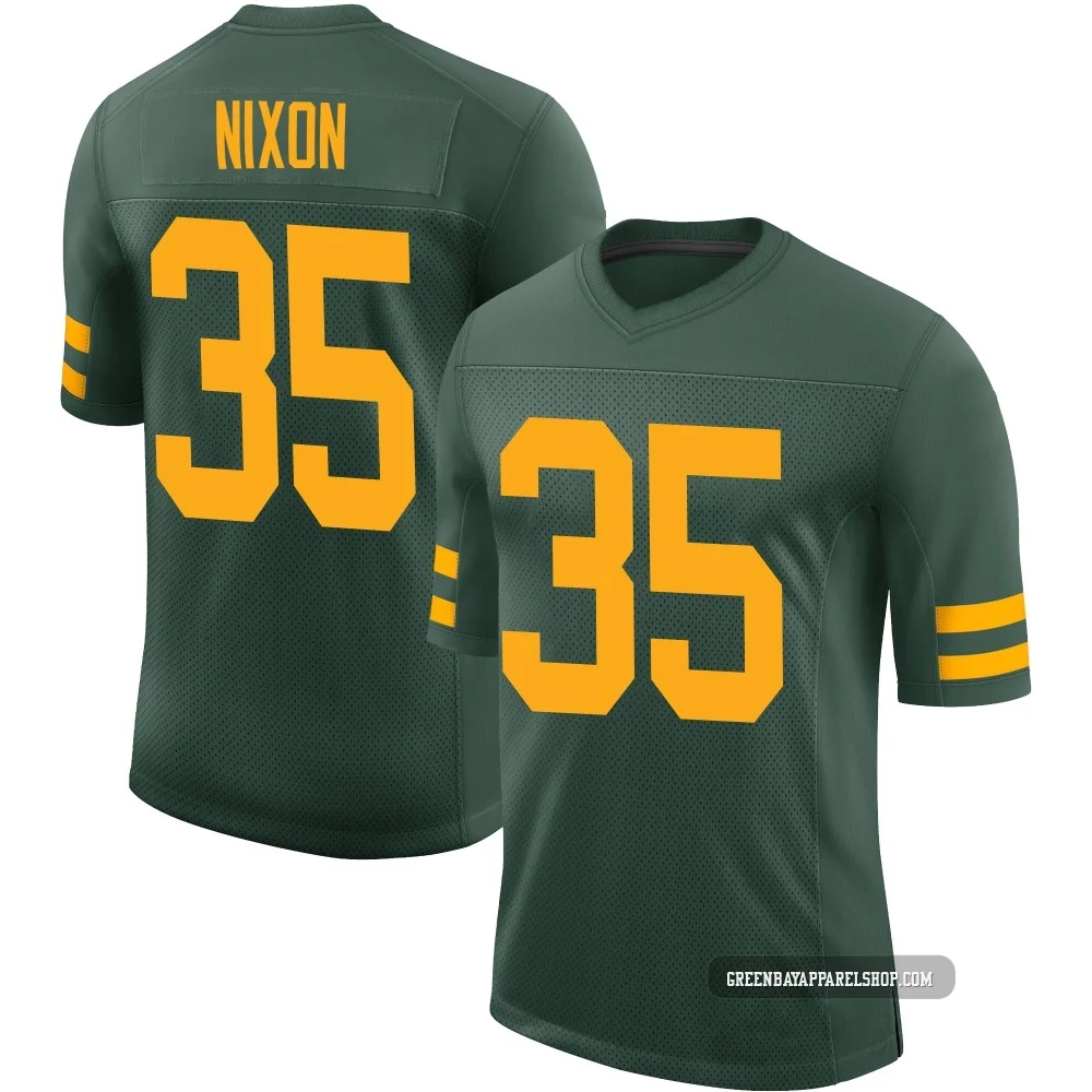 Jaden Nixon ＃35 Youth Limited Green Bay Packers Green Alternate Vapor Jersey