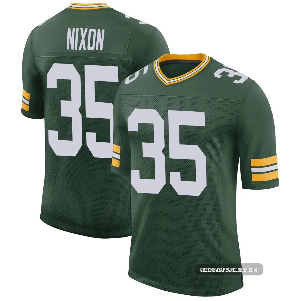 Jaden Nixon ＃35 Youth Limited Green Bay Packers Green Classic Jersey