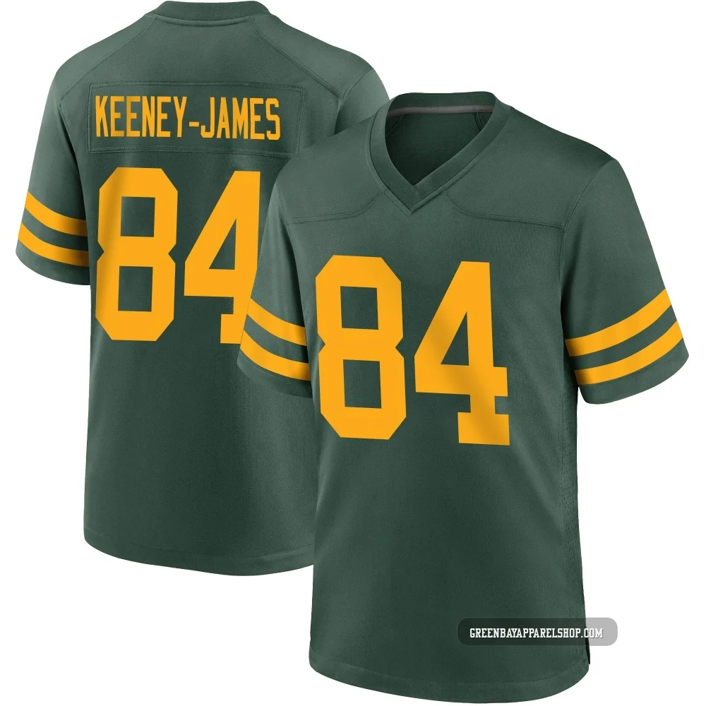 Jakobie Keeney-James ＃84 Men's Game Green Bay Packers Green Alternate Jersey