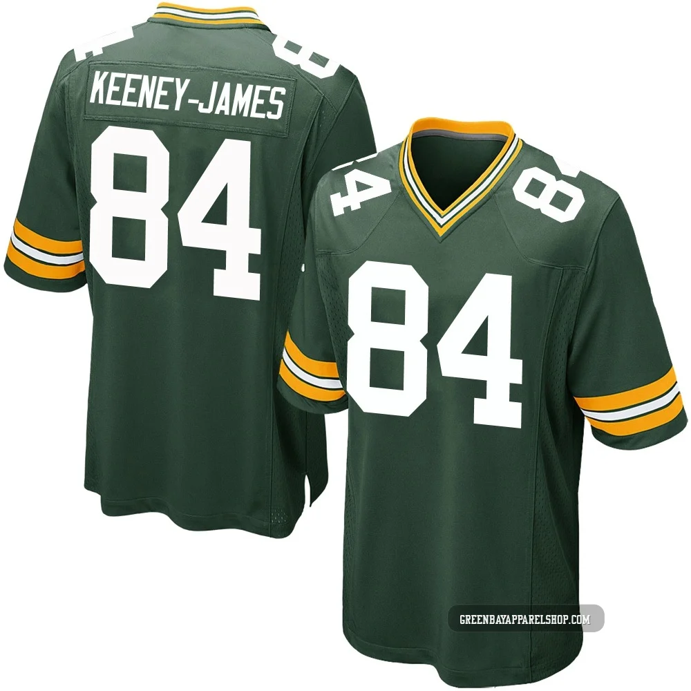 Jakobie Keeney-James ＃84 Men's Game Green Bay Packers Green Team Color Jersey
