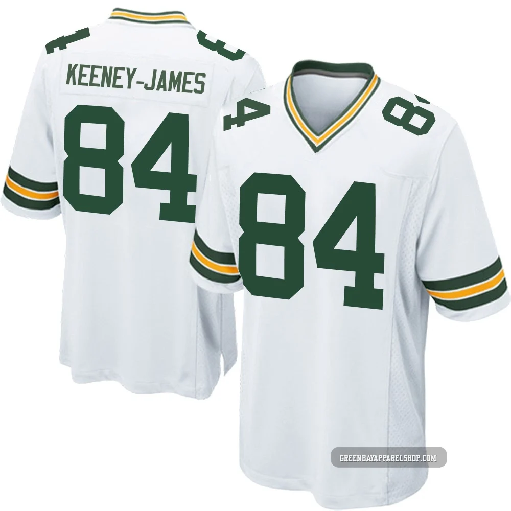 Jakobie Keeney-James ＃84 Men's Game Green Bay Packers White Jersey