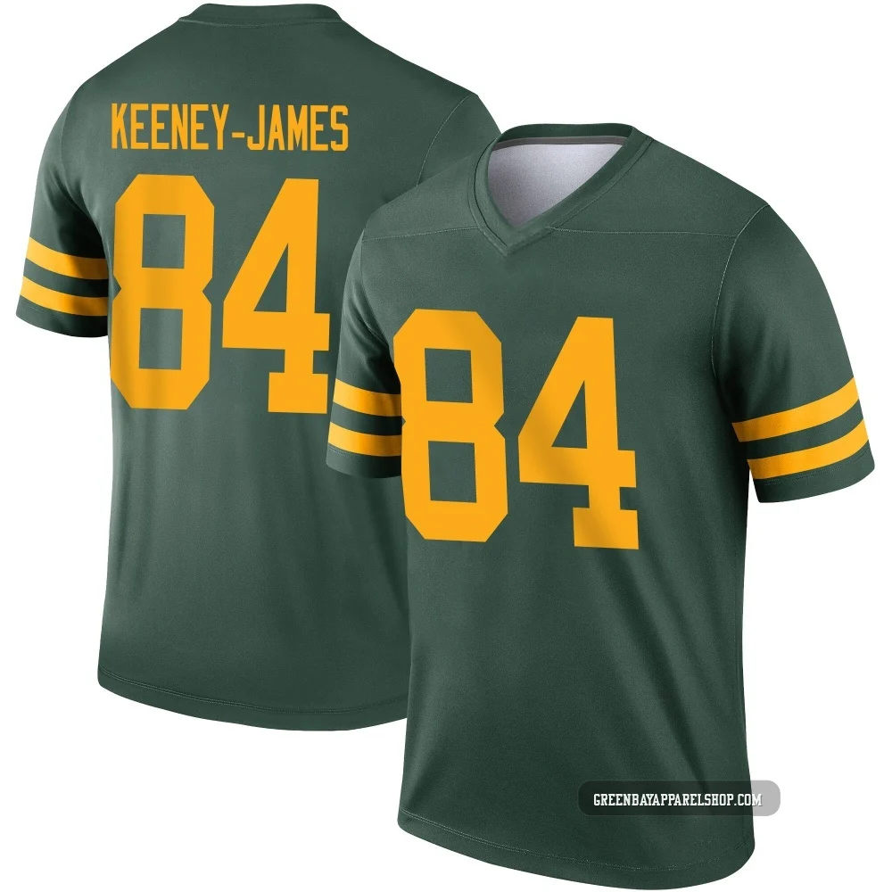Jakobie Keeney-James ＃84 Men's Legend Green Bay Packers Green Alternate Jersey
