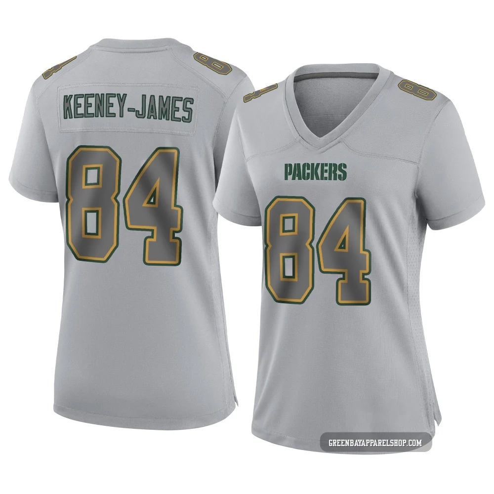 Jakobie Keeney-James ＃84 Women's Game Green Bay Packers Gray Atmosphere Fashion Jersey