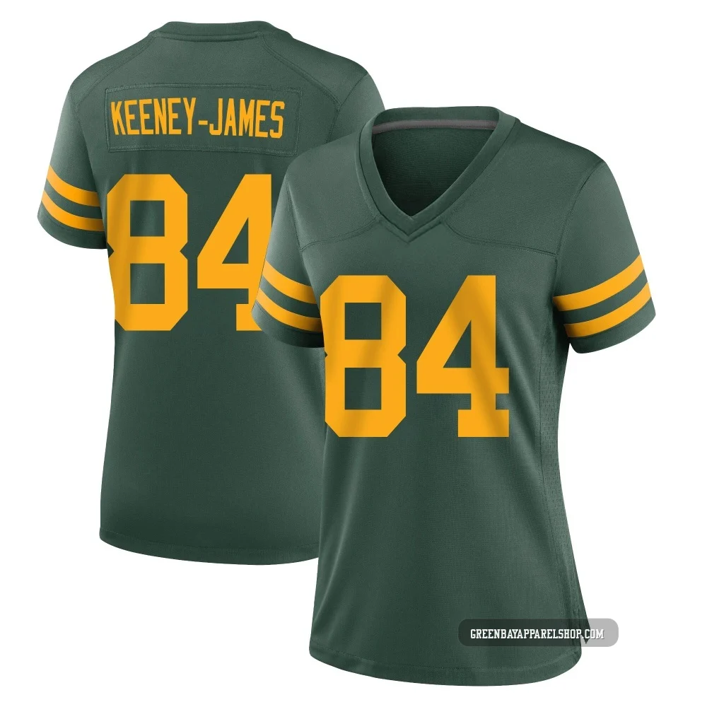 Jakobie Keeney-James ＃84 Women's Game Green Bay Packers Green Alternate Jersey