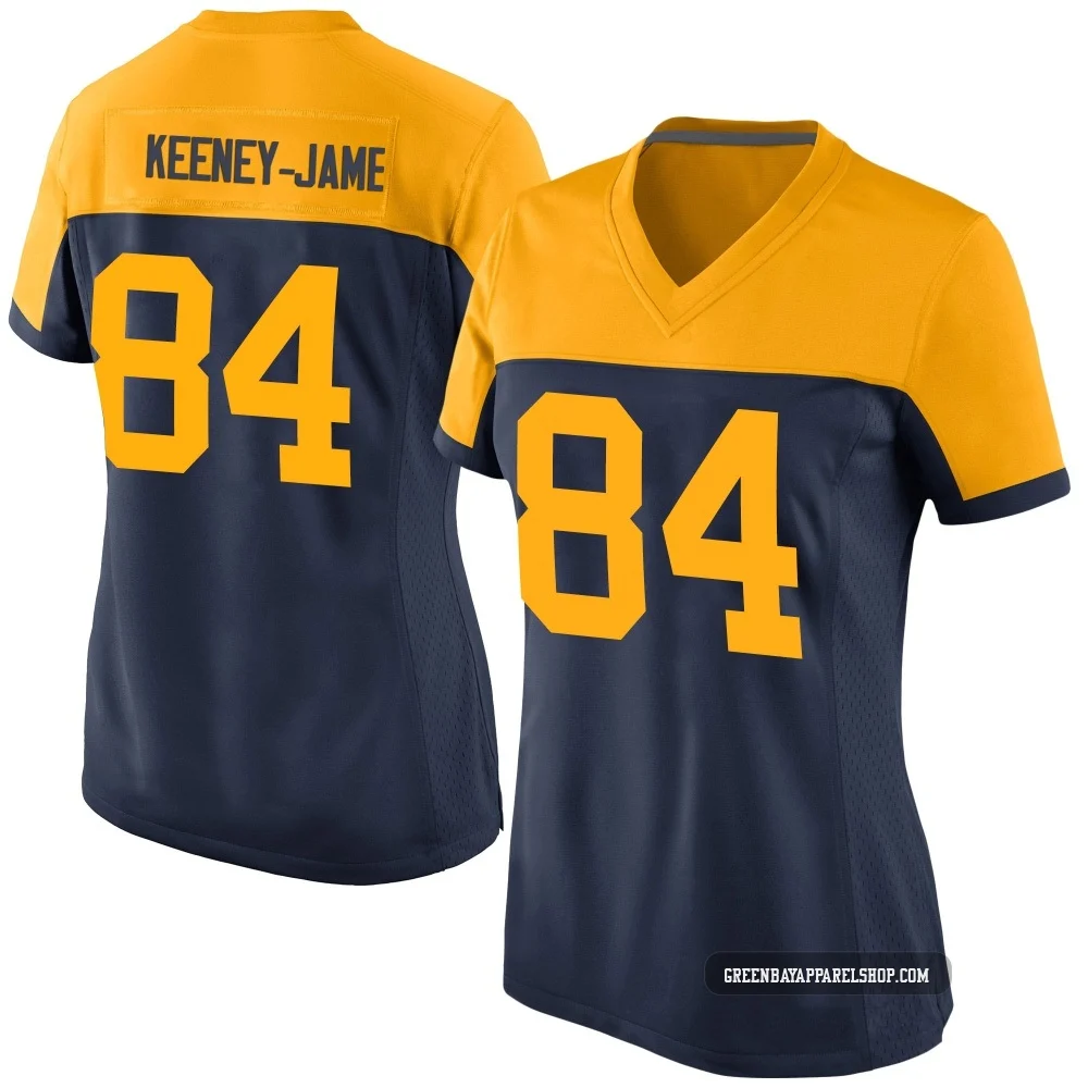 Jakobie Keeney-James ＃84 Women's Game Green Bay Packers Navy Alternate Jersey