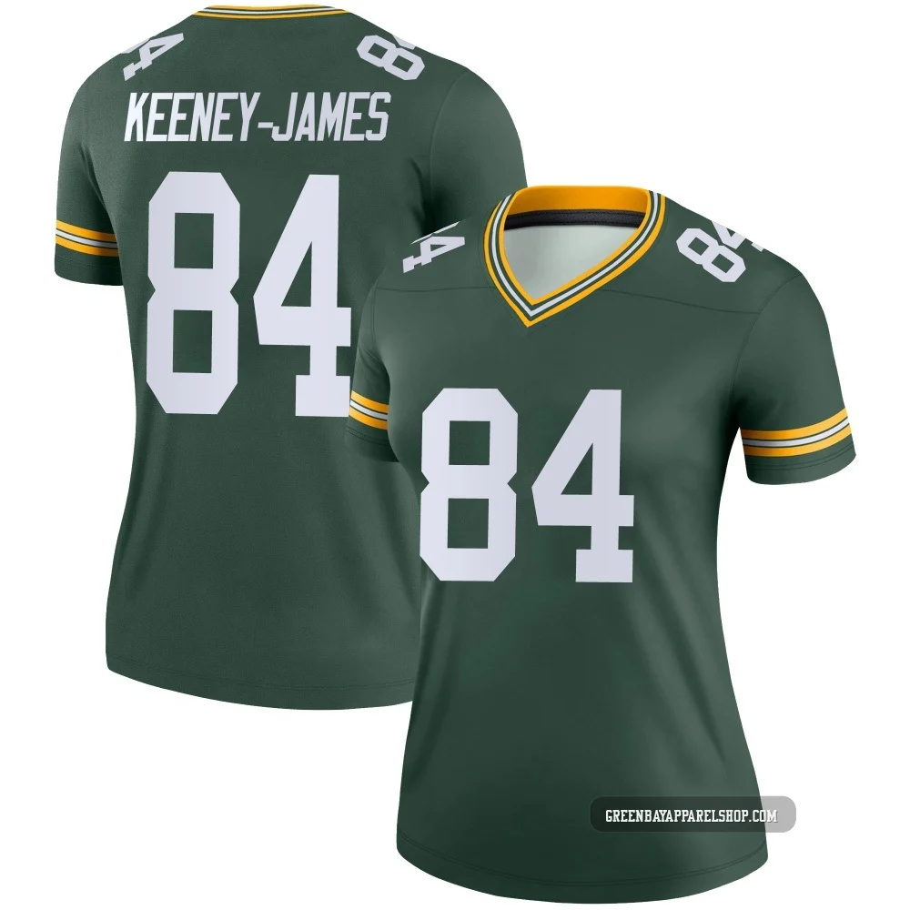 Jakobie Keeney-James ＃84 Women's Legend Green Bay Packers Green Jersey