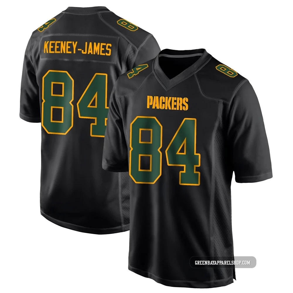 Jakobie Keeney-James ＃84 Youth Game Green Bay Packers Black Fashion Jersey