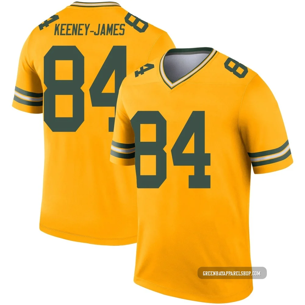 Jakobie Keeney-James ＃84 Youth Legend Green Bay Packers Gold Inverted Jersey