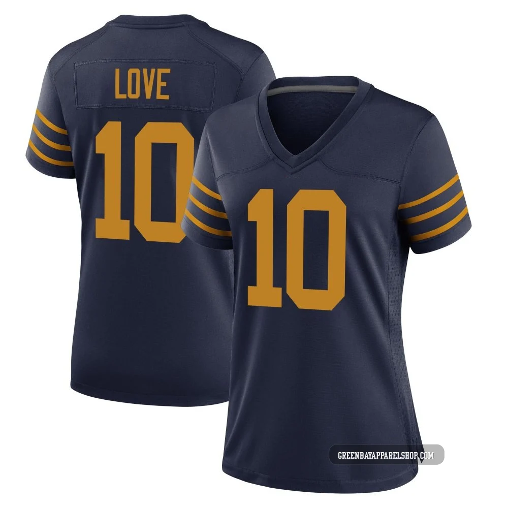 Jordan Love ＃10 Women's Game Green Bay Packers Navy The 1923 Classic Jersey