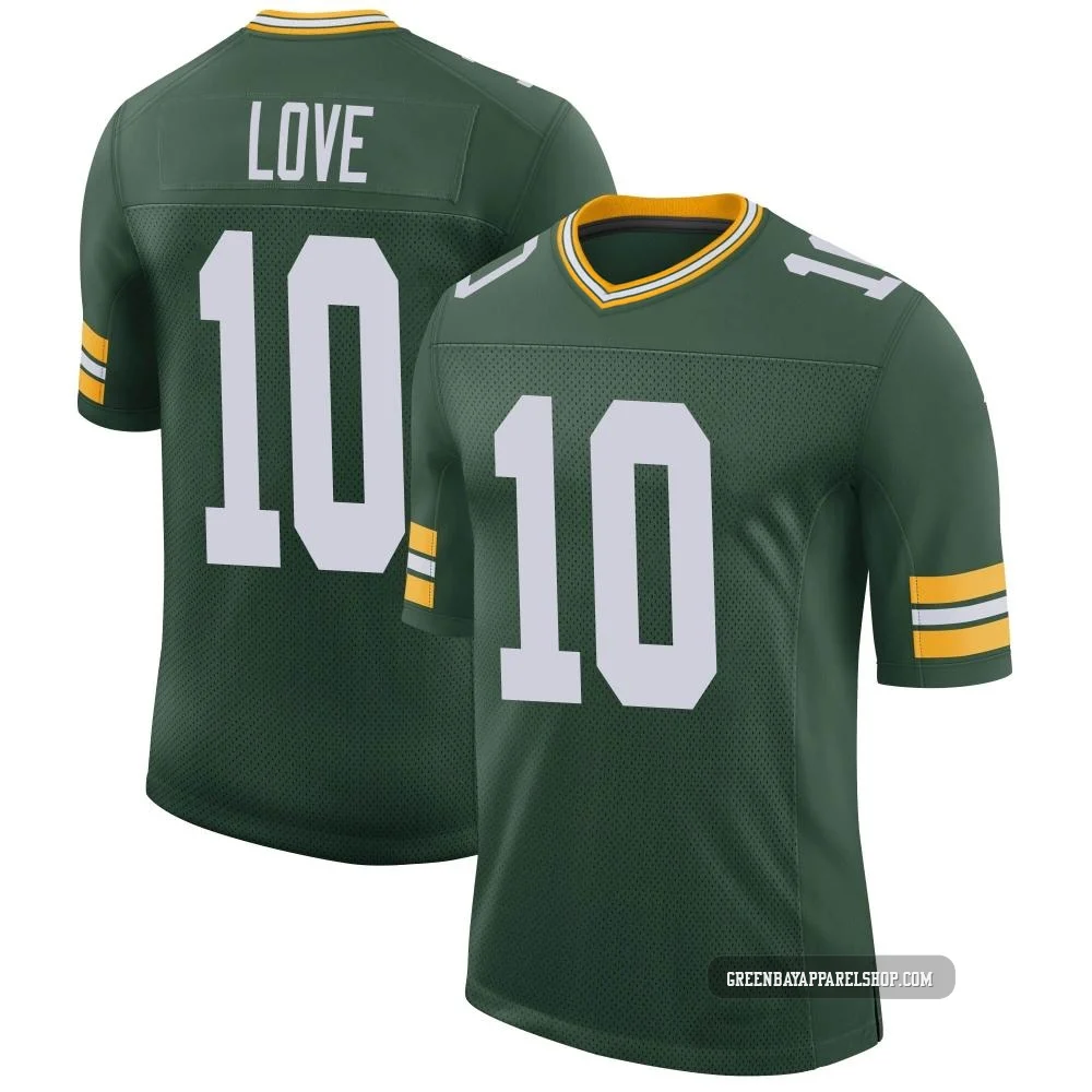 Jordan Love ＃10 Youth Limited Green Bay Packers Green Classic Jersey