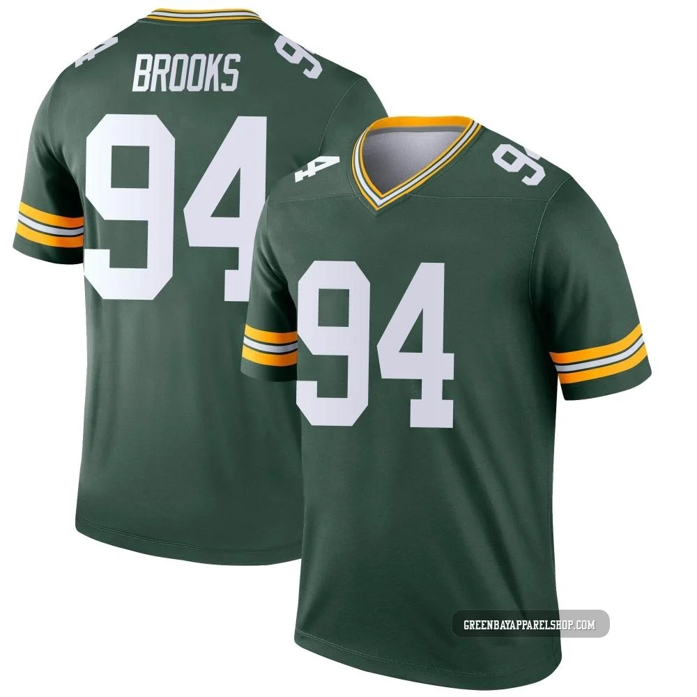 Karl Brooks ＃94 Men's Legend Green Bay Packers Green Jersey