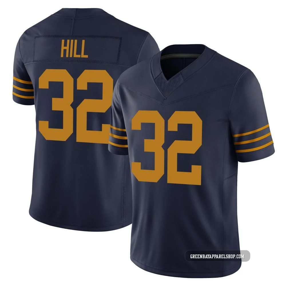 Kylin Hill ＃32 Men's Limited Green Bay Packers Navy The 1923 Classic Vapor F.U.S.E. Jersey