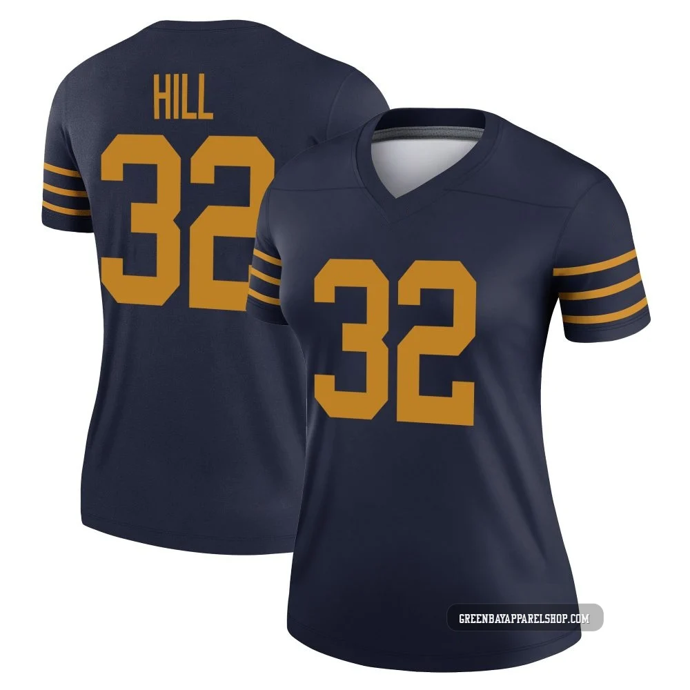 Kylin Hill ＃32 Women's Legend Green Bay Packers Navy The 1923 Classic Jersey