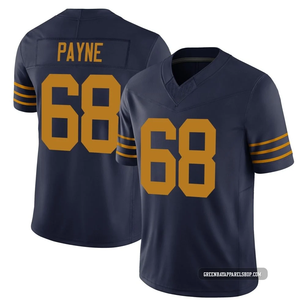 Leonard Payne ＃68 Men's Limited Green Bay Packers Navy The 1923 Classic Vapor F.U.S.E. Jersey