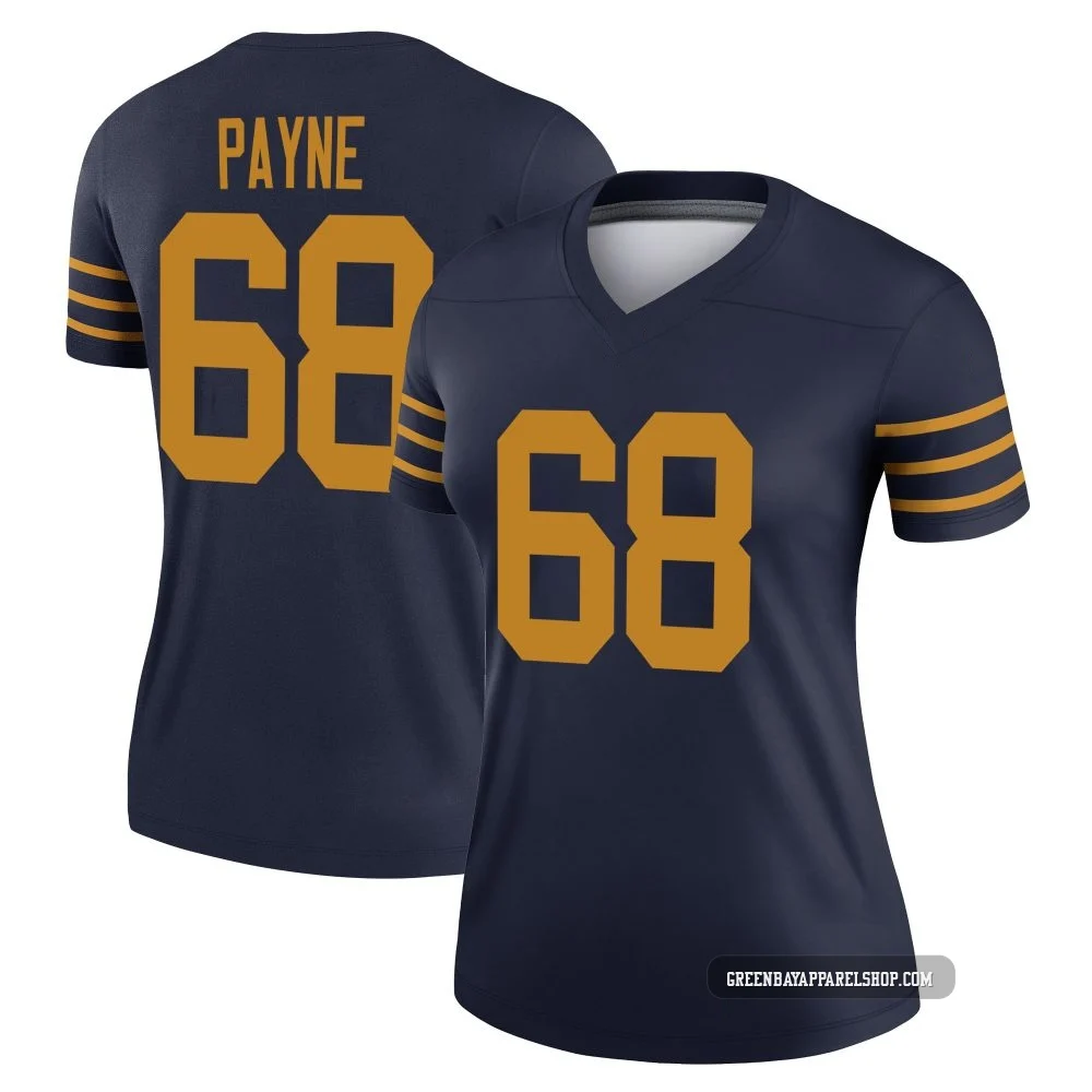 Leonard Payne ＃68 Women's Legend Green Bay Packers Navy The 1923 Classic Jersey
