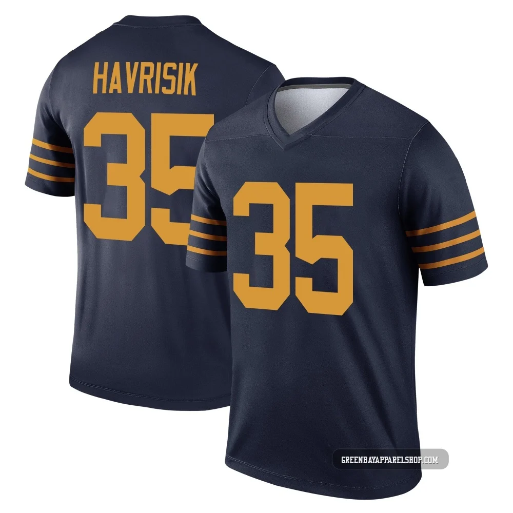 Lucas Havrisik ＃35 Youth Legend Green Bay Packers Navy The 1923 Classic Jersey