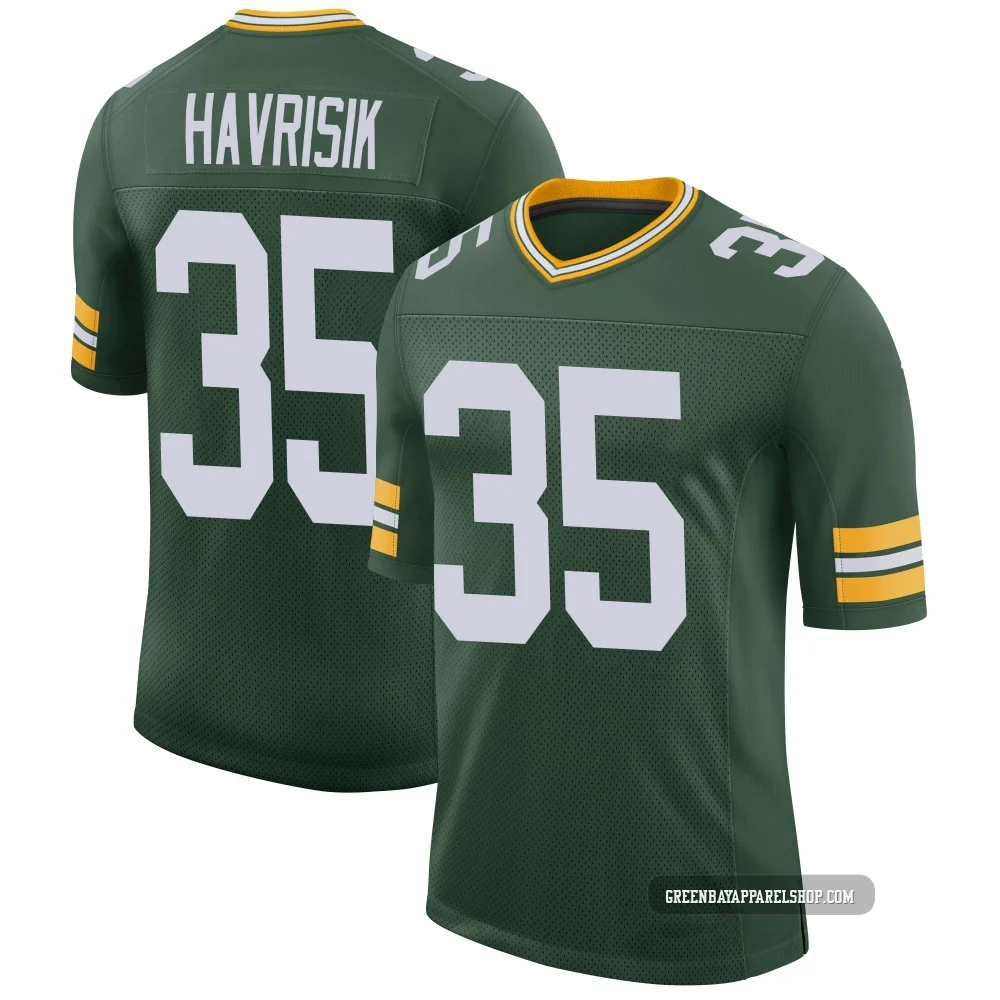 Lucas Havrisik ＃35 Youth Limited Green Bay Packers Green Classic Jersey