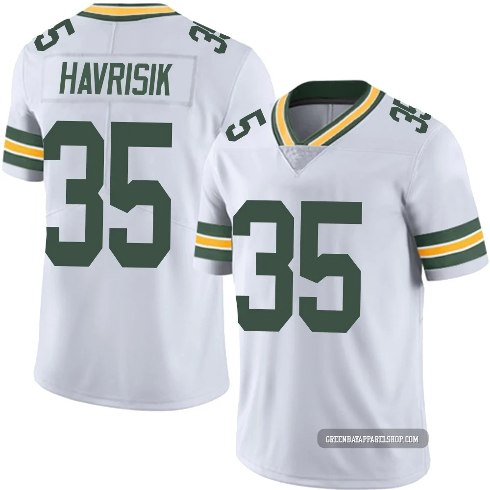 Lucas Havrisik ＃35 Youth Limited Green Bay Packers White Vapor Untouchable Jersey