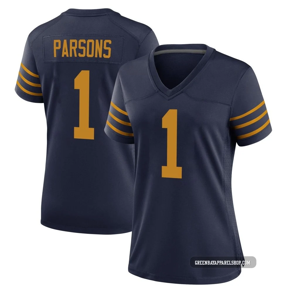 Micah Parsons ＃1 Women's Game Green Bay Packers Navy The 1923 Classic Jersey