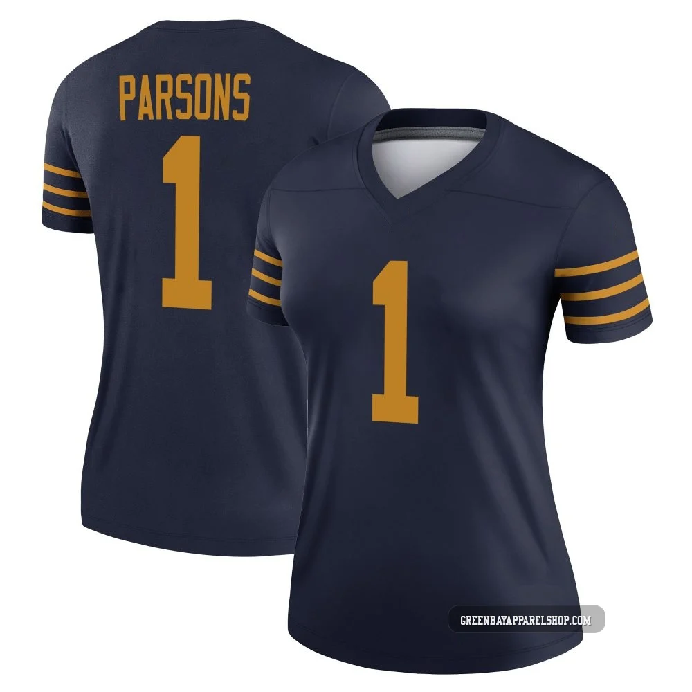 Micah Parsons ＃1 Women's Legend Green Bay Packers Navy The 1923 Classic Jersey