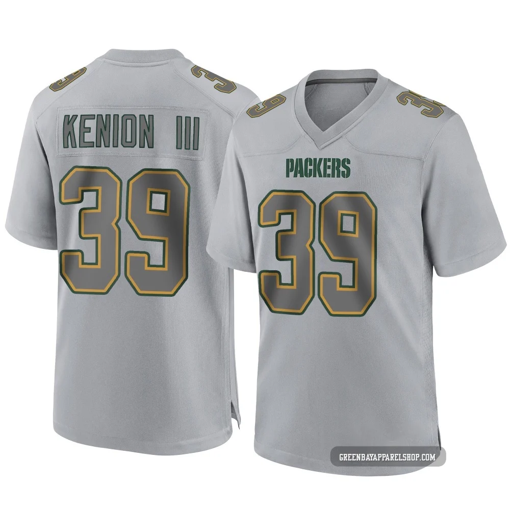Murvin Kenion III ＃39 Men's Game Green Bay Packers Gray Atmosphere Fashion Jersey