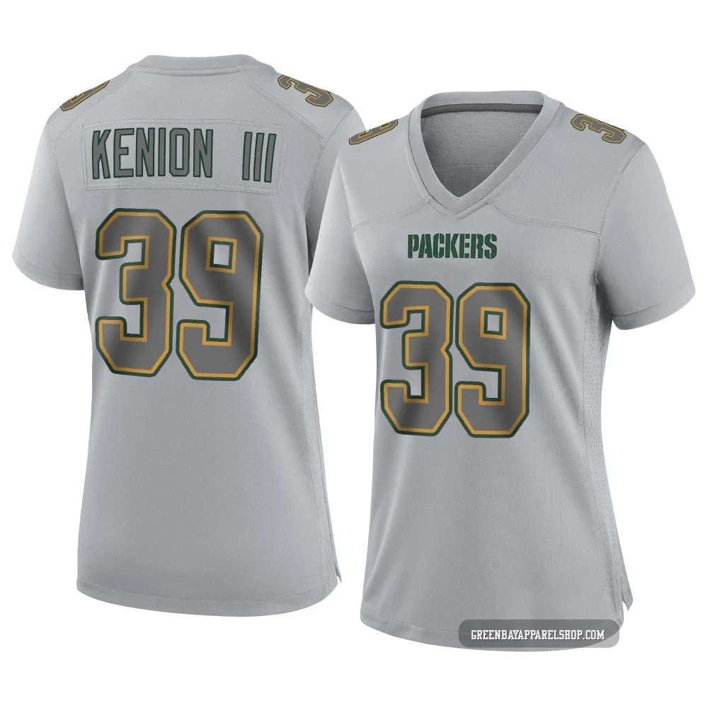 Murvin Kenion III ＃39 Women's Game Green Bay Packers Gray Atmosphere Fashion Jersey