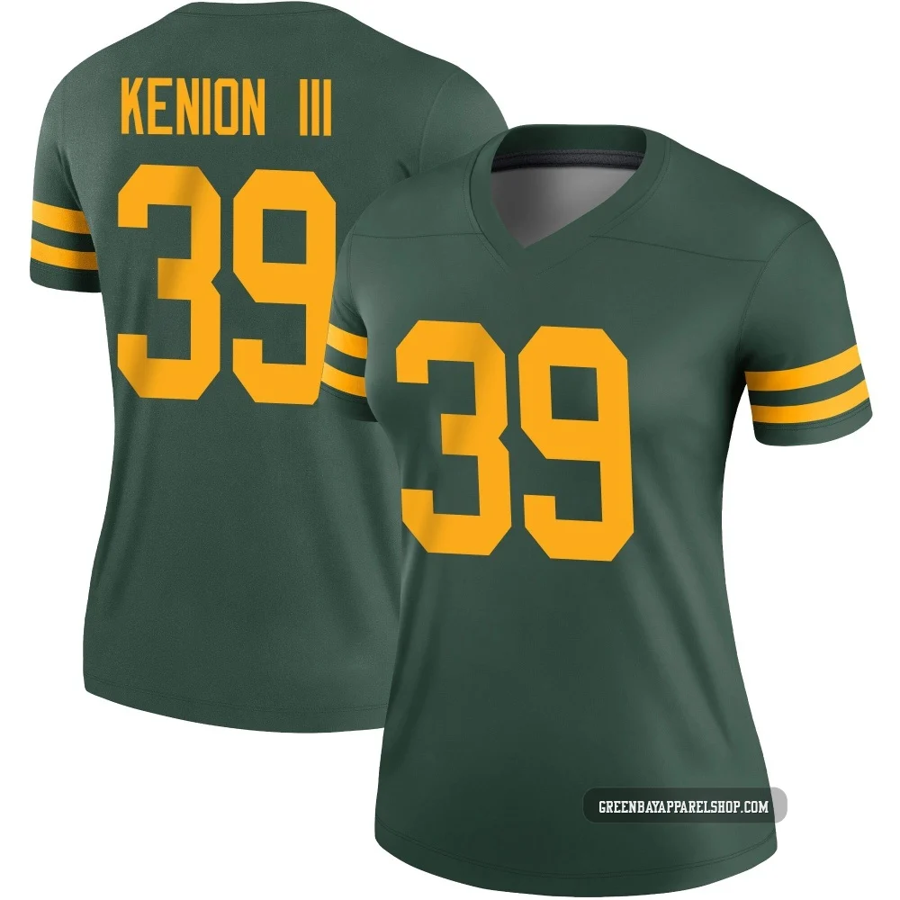 Murvin Kenion III ＃39 Women's Legend Green Bay Packers Green Alternate Jersey