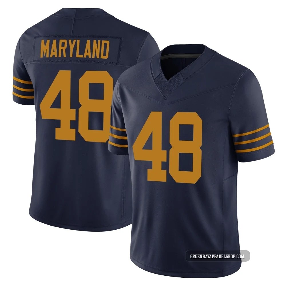 RJ Maryland ＃48 Youth Limited Green Bay Packers Navy The 1923 Classic Vapor F.U.S.E. Jersey