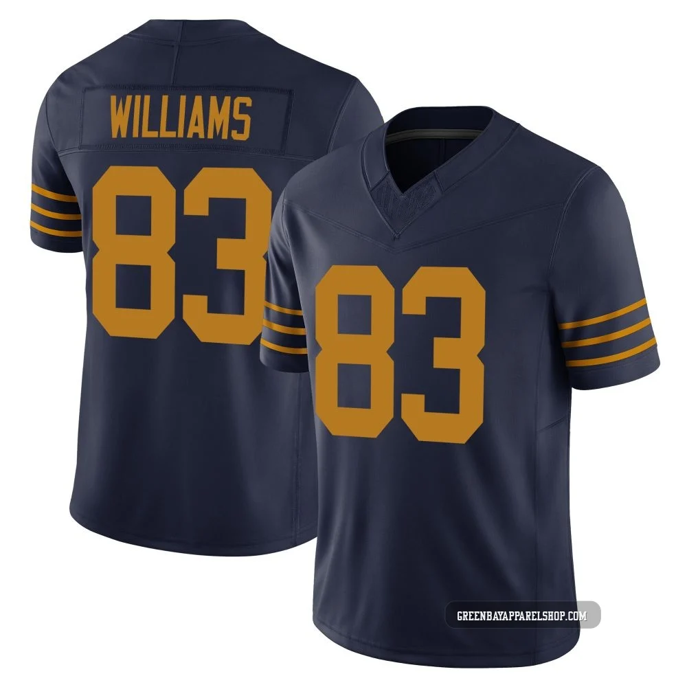 Savion Williams ＃83 Youth Limited Green Bay Packers Navy The 1923 Classic Vapor F.U.S.E. Jersey