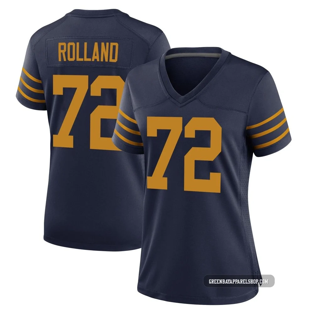 Spencer Rolland ＃72 Women's Game Green Bay Packers Navy The 1923 Classic Jersey